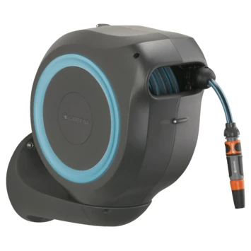 Gardena Wandslangenbox Roll-up 20 Meter Grijs Blauw 1 Gardena Wandslangenbox Roll-up 20 Meter Grijs Blauw