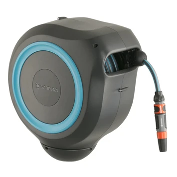 Gardena Wandslangenbox Roll-up 20 Meter Grijs Blauw 2 Gardena Wandslangenbox Roll-up 20 Meter Grijs Blauw - Afbeelding 2