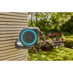 Gardena Wandslangenbox Roll-up 20 Meter Grijs Blauw 10 Gardena Wandslangenbox Roll-up 20 Meter Grijs Blauw -Gardena 123 1078