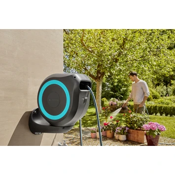 Gardena Wandslangenbox Roll-up 20 Meter Grijs Blauw 5 Gardena Wandslangenbox Roll-up 20 Meter Grijs Blauw - Afbeelding 5